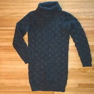 Willow and clay winter knit dress in deep teal